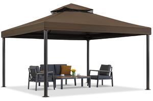Barna kerti pavilon Valencia 4x4 m Garden Point
