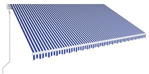 VidaXL kék és fehér automata napellenző 500 x 300 cm