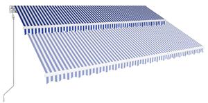 VidaXL kék és fehér automata napellenző 500 x 300 cm