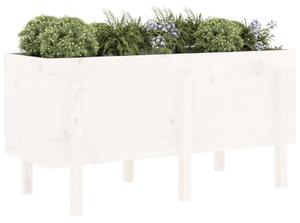 VidaXL fehér tömör fenyőfa kerti magaságyás 121 x 50 x 57 cm