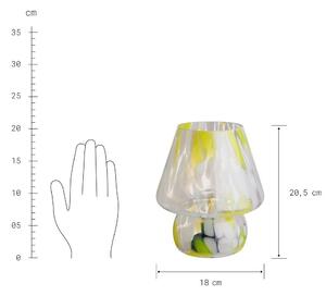 MISS MARBLE LED lámpa, sárga-rózsaszín 20,5cm