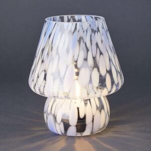 MISS MARBLE LED lámpa, világoskék-fehér 20,5cm
