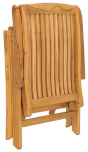 VidaXL 8 db dönthető tömör tíkfa kerti szék