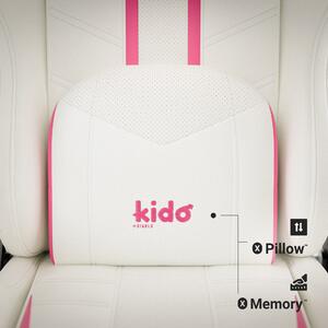 Kido by Diablo X-Ray 2.0 gamer szék gyerekeknek: fehér-rózsaszín
