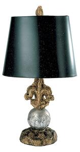 Flambeau klasszikus asztali lámpa fleur de lis fekete ezüst arany elsfb/fleur de lis
