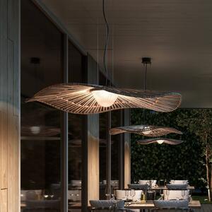 Bover LED kültéri függőlámpa Mediterránia, barna, Ø 105 cm, dimmelhető, Barna / rozsda, Műanyag, Dizájn