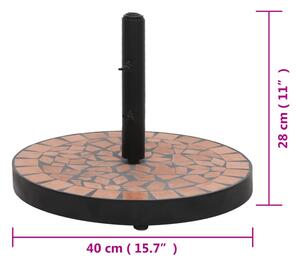VidaXL terrakotta kerek napernyő talp 12 kg