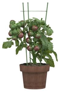 VidaXL 5 db zöld acél kerti növénytámasz 3 gyűrűvel 45 cm