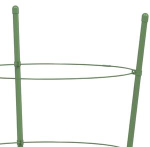 VidaXL 5 db zöld acél kerti növénytámasz 4 gyűrűvel 90 cm