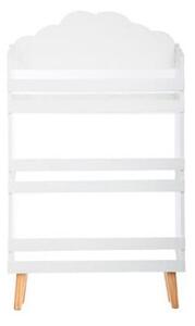 Felhő fehér könyvespolc – 3 polccal (58 x 18 x 100 cm)
