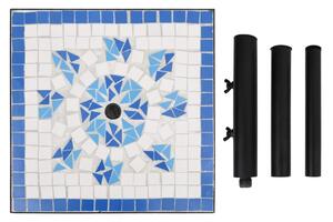 VidaXL kék és fehér négyzet alakú napernyő talp 12 kg