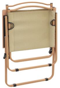 VidaXL 2 db bézs oxford szövet camping szék 54 x 55 x 78 cm