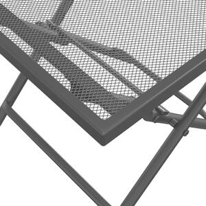 VidaXL antracitszürke acélhálós összecsukható kerti asztal 38x38x38 cm