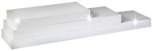 Polc, fényes fehéres, 120x25, GANA FY 11044-1