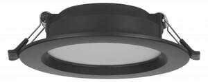 LED panel , süllyesztett , 6W , kerek , fekete , 11.7 cm , meleg fehér , műanyag , EGLO , ECO RANGE , IDUN-E , 74153