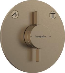 Zuhany és fürdő csaptelep Hansgrohe DuoTurn S vakolat alatti rész nélkül csiszolt bronz 75418140