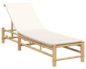 VidaXL bambusz napozóágy párnákkal 55x199x30 cm