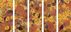 5-részes kép absztrakció G. Klimt ihlette