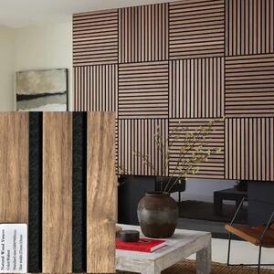 FREJA hangelnyelő falpanel 200x60x2,2cm. Walnut - Egyedi méretre is levágjuk - 100x60x2,2cm , Black Oak