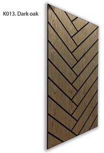 Freja parketta mintás akusztikus falipanel 120x60x0,9cm - sötét tölgy - sötét tölgy