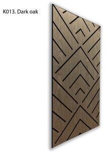 Freja V mintás akusztikus falipanel 120x60x0,9cm - sötét tölgy - sötét tölgy