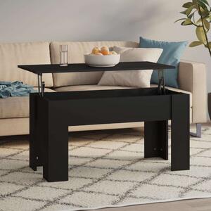 VidaXL fekete szerelt fa dohányzóasztal 101 x 49 x 52 cm