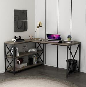 Sarok PC asztal Flix (barna + fekete). 1089401