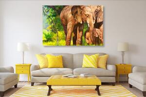 Kép elefánt család