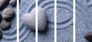5-részes kép kőszív homokon