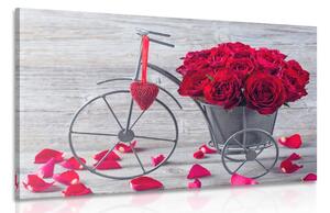 Kép bicikli tele virággal