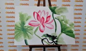 Kép akvarell lótusz virág