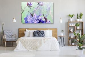 Kép modern festett virágok - 60x40