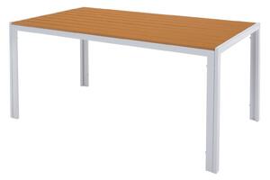 Kerti asztal BANTO (fehér acél + tölgy) (4-6 főre). 1091742
