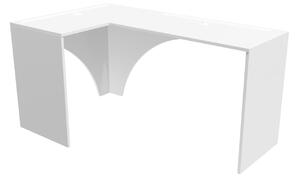 Sarok LED PC asztal Uhlominn (fehér). 1092073