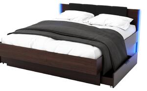Franciaágy 180 cm Lewell (wenge). Akció -20%