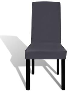 VidaXL 4 db antracitszürke szabott nyújtható székszoknya