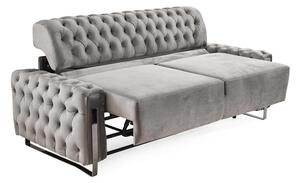 DANA Silver chesterfield kanapé, ágyazható, bársony, összes szín