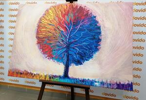 Kép színes vizfestmény hatású fa
