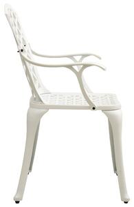VidaXL 6 db fehér öntött alumínium kerti szék