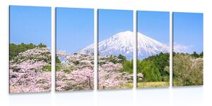5-részes kép Fuji vulkán