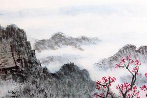 Kép hagyományos kínai természet festménye