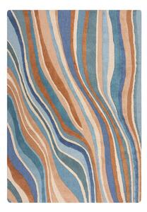Kék kézi szövésű gyapjú szőnyeg 160x230 cm Abstract Flow – Flair Rugs