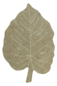 Khaki mosható kézi szövésű pamut gyerek szőnyeg 120x180 cm Monstera Olive – Lorena Canals