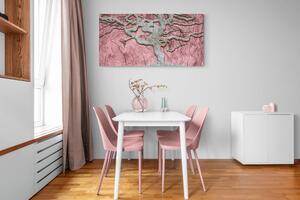 Kép absztrakt fa a rózsaszín kontraszt színnel