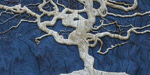 Kép absztrakt fa a kék kontraszt színnel