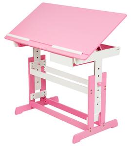 Tectake 400926 állítható magasságú íróasztal 109x55x63-94cm - fukszia