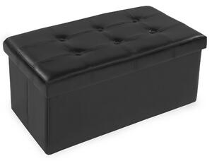 Tectake 400867 összerakható doboz tárolóhellyel - fekete