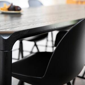Fekete kőris étkezőasztal ZUIVER STORM 220x90 cm