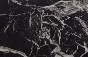 Fekete fém oldalasztal ZUIVER CUPID 43 cm márvány dekorral