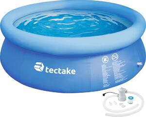 Tectake 402898 kerek medence szűrős vízforgató szivattyúval ø 300 x 76 cm - kék